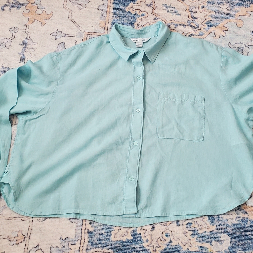 Old Navy Light Blue Crop Top